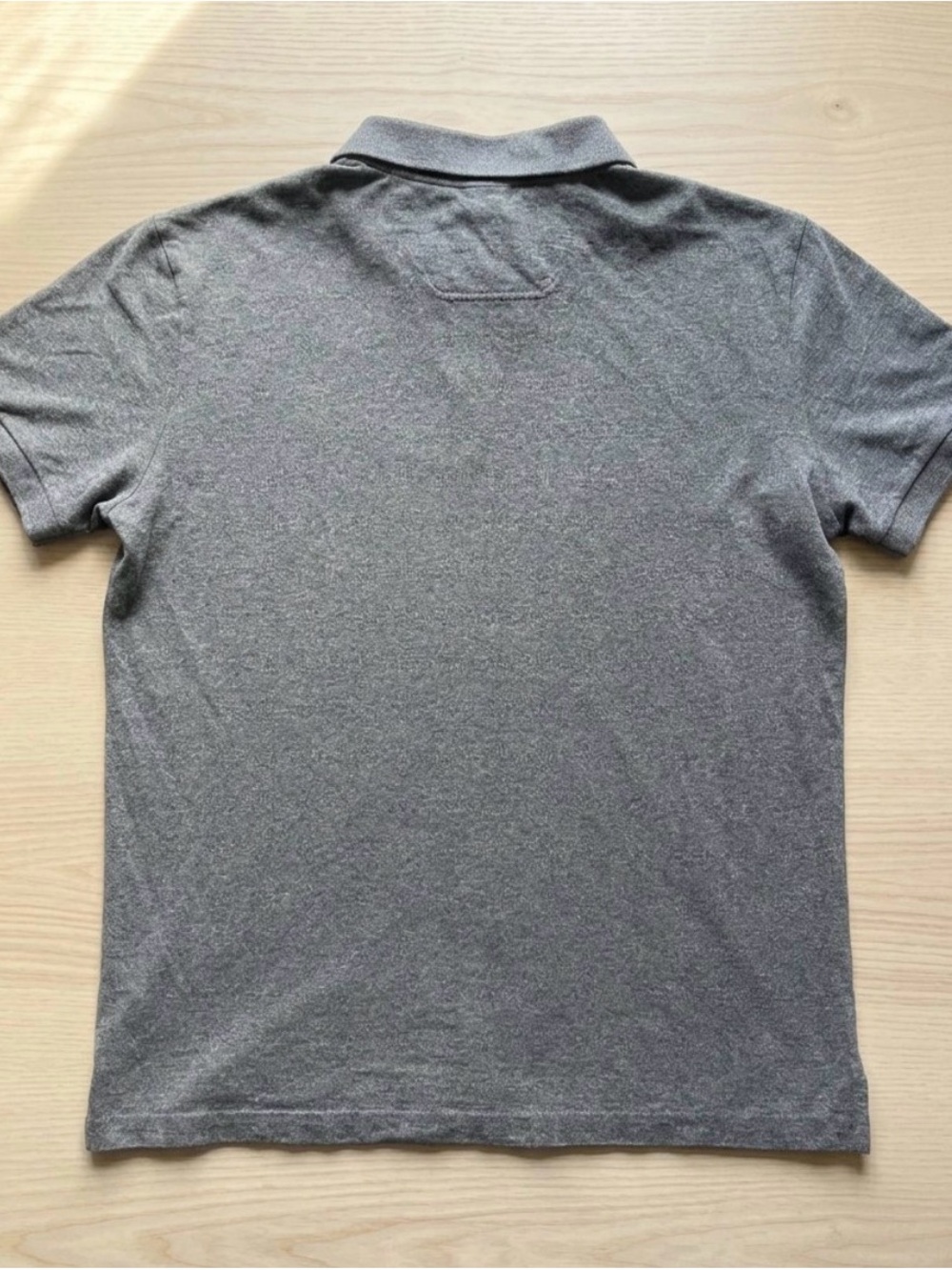 Boss Men's Gray Polo Shirt - Heathered Short Sleeve - Picture 2 of 5